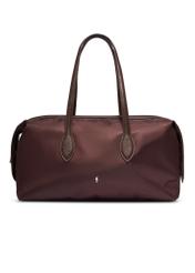 Large dark brown shopper bag TOREN-0354-1I(Z26), front product view on white background.