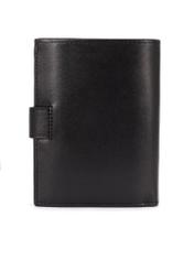 Black men's leather wallet PORMS-0638-99(W25) - back view on white background.