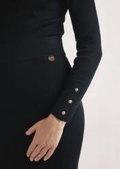Black women's midi skirt SPCDT-0094-99(Z24)