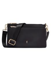 Black small women's handbag TOREN-0349-99(Z26), front product view on white background.