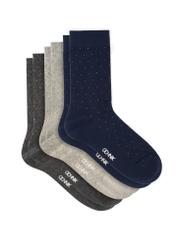 Set of men's long socks ZESMT-0063-00(W26) - product view from above, on a white background.