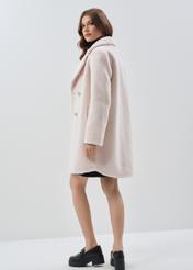 Women's double-breasted wool fur coat FUTDW-0020-12(Z23)-02