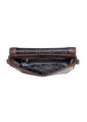 Brown leather small women's handbag TORES-1184-89(Z25), view of the inside of the product on a white background.