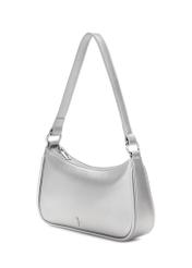 Small silver women's handbag TOREC-1071-91(Z25), diagonal product view on a white background.