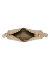 Beige small hobo bag TOREC-1136-1A(W26) - product view from above, on white background.