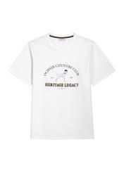 Men's white cotton T-shirt TSHMT-0161-0A(Z26), front product view on white background.