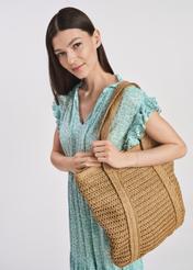 Straw women's shoulder bag TOREC-1037-25(W25)