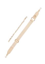 Small cream women's handbag TOREC-1171-0B(W26), view of the product strap on a white background.