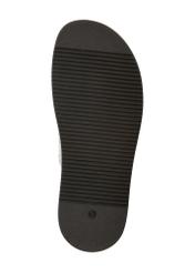 Men's dark brown leather sandals BUTYM-0537-1I(W26), view of the sole of the product on a white background.