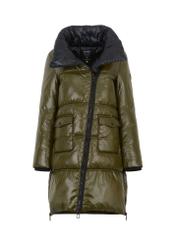 Olive quilted women's winter jacket KURDT-0382-57(Z23)-04