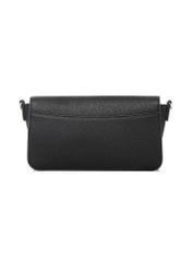 Black women's messenger bag TOREC-1120-99(W26) - product view from the back, on a white background.