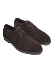 Men's dark brown suede shoes BUTYM-0585-1I(Z26), diagonal product view on a white background.