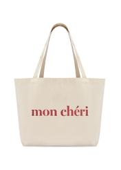 Cotton beige shopper bag TOREN-0334-0P(W26)