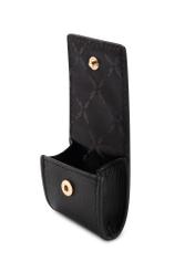 Black leather bag-shaped keychain BRELOK-0221-99(Z25)