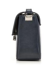 Elegant navy blue women's handbag TOREC-1251-7E(Z26) - side view of the product, on a white background.