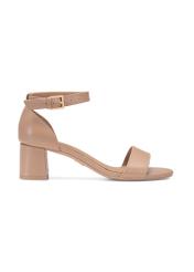 Beige women's leather sandals BUTYD-1179-1B(W26), side view of the product on a white background.