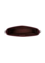 Burgundy women's shoulder bag TOREC-1262-4D(Z26), product view from above on a white background.