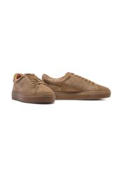 Dark beige leather sports shoes BUTYM-0503-82(W25)-02