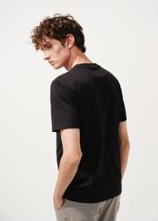 Men's black basic T-shirt with OCHNIK brand logo TSHMT-0102-99(W24)-02