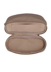 Beige women's cosmetic bag TOREC-1348-1B(Z26), product view inside on white background.
