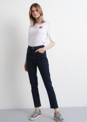 Navy blue women's pants JEADT-0008-69(W23)-02