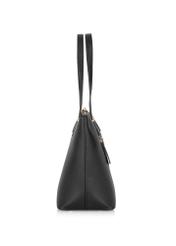 Black women's shopper bag TOREC-0953A-99(Z25), product view from the side on a white background.