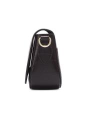 Burgundy crocodile handbag TOREC-1308-4D(Z26). Side view on a white background.