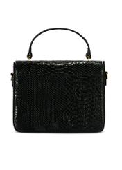 Black women's trunk handbag TOREC-1080-98(Z25), product view from the back on a white background.