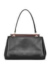 Black women's shoulder bag TOREC-1376-99(Z26), product view from the back on a white background.