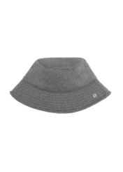 Gray women's hat with wool CZADT-0214-91(Z25), product view from the front on a white background.