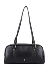 Black shoulder bag TOREC-1233-99(Z26), product view from the front on a white background.