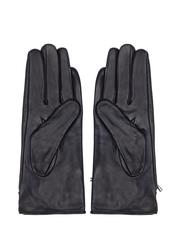 Women's leather gloves with binding REKDS-0021-99(Z24)