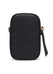 Black mini women's phone bag TOREC-1368-9I(Z26), product view from the back on a white background.