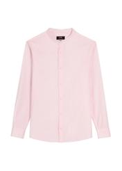 Light pink cotton men's shirt KOSMT-0326-5A(W26), front product view on white background.