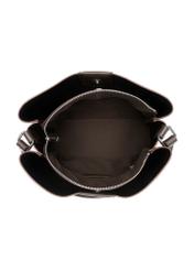 Brown women's shoulder bag TOREC-1297-1I(Z26), product view from above on a white background.