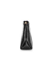 Black small croco leather women's wallet PORES-0919-97(Z24)-03