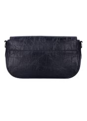 Black croco women's handbag TOREC-1308-9G(Z26), product view from the back on a white background.