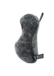 Gray travel pillow AW-014-0001-91(W25), side view of the product on a white background.