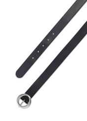 Black leather women's belt PASDS-0353-99(Z26)