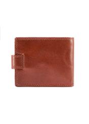 Men's brown leather wallet PL-105-87(KS), product view from the back on a white background.