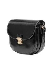Black women's shoulder bag TOREC-1048-99(Z25), visible product diagonal, view on white background.