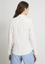 Women's white shirt in fine oriel KOSDT-0089-11(W22)-02