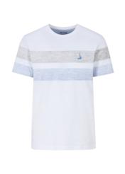 White T-shirt with patch for men TSHMT-0099-11(W24)-04