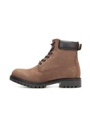 Brown leather lace-up men's ankle boots BUTYM-0514-89(Z25)