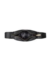 Black leather baguette-style handbag TORES-1238-99(W26)