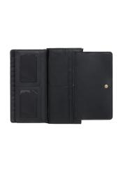 Large black women's wallet with embossing POREC-0347-99(Z24)-05