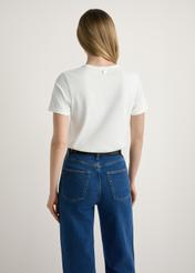 White women's T-shirt with print TSHDT-0152-0B(W26)