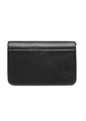 Black women's handbag with chain TOREC-1047-99(Z25), product view from the back on a white background.