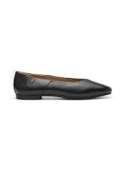 Women's black leather ballet flats BUTYD-1250-99(W26)