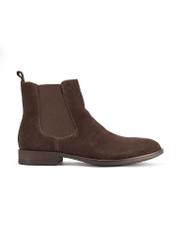 Brown suede men's Chelsea boots BUTYM-0463-90(Z25), side view of the product on a white background.